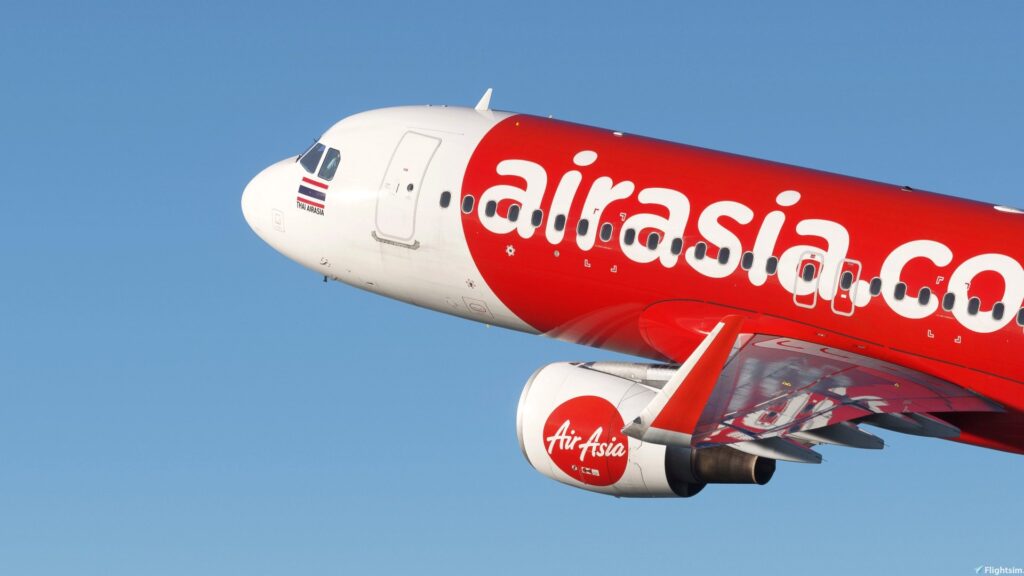 AirAsiaの旅客機(エアアジア札幌バンコク)