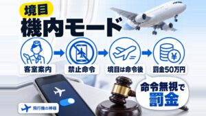 飛行機で機内モードにしないとどうなる？罰金50万円になる境目