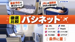 飛行機で赤ちゃんが使えるバシネットとは？使用条件や使い方を解説！