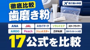 歯磨き粉の飛行機持ち込み｜17社の違いを公式ページで比べた