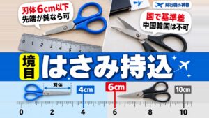 飛行機にはさみは持ち込みできる？刃物類の注意点を徹底解説！