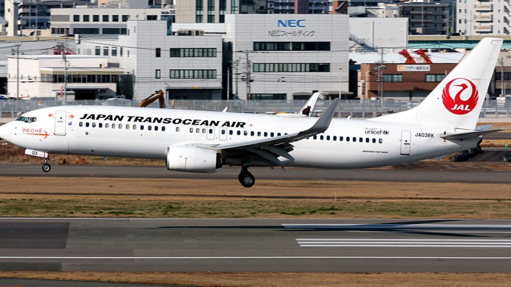 日本トランスオーシャン航空の旅客機（JTA台北増便）