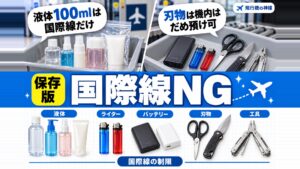 【国際線】飛行機への持ち込みが禁止・制限されているものはどれ？　