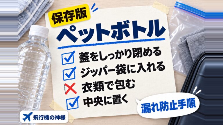 ペットボトルは預け荷物にできる？17社で違う条件と漏れ対策