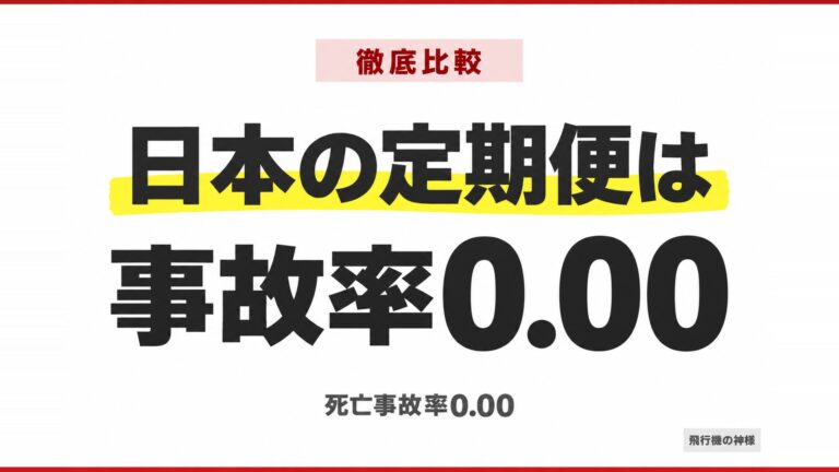 飛行機が怖いなら知っておきたい数字、事故率0.00と車の違い