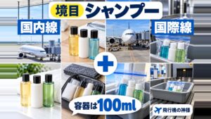 シャンプー持ち込みで没収？飛行機の保安検査で引っかかる100mlの境目