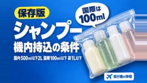 飛行機にシャンプーは持ち込める？没収・液漏れ知らずのコツ