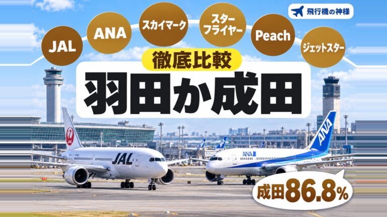 東京から福岡へ飛ぶ6社の違いを比べた！羽田と成田どっちが安い