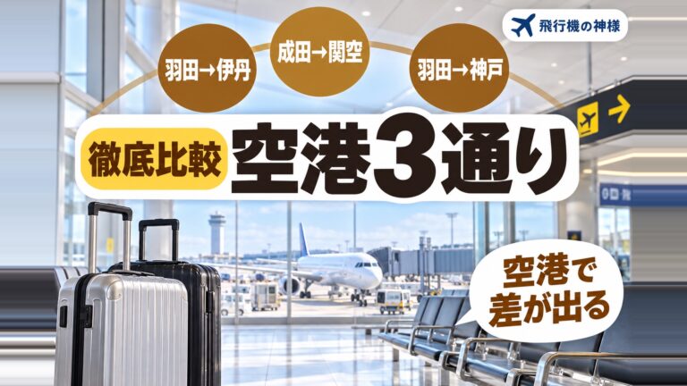 東京から大阪へ飛ぶ5社を比べた！空港3通りで料金が変わる