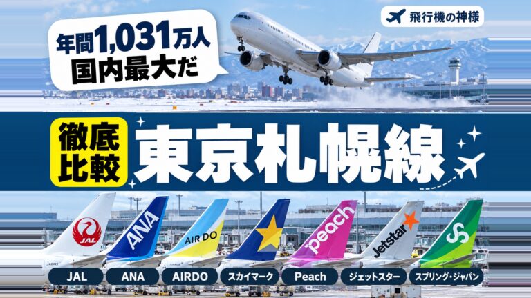 東京と札幌を飛ぶ7社を比較！1,031万人が使う国内最大路線