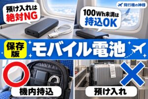 海外旅行でおすすめのモバイルバッテリー3選！飛行機への持ち込み制限は容量に要注意